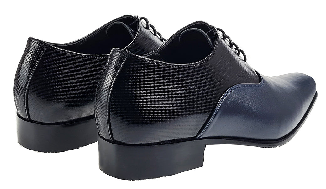 Thomas Black With Blue Leather Tailor Made Men's Shoes
