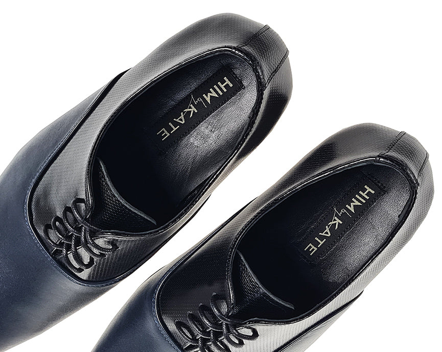 Thomas Black With Blue Leather Tailor Made Men's Shoes