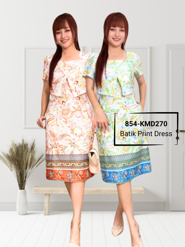 Batik OL Dress Elegant Office and Formal Wear 854 KMD270 by Kate Gow