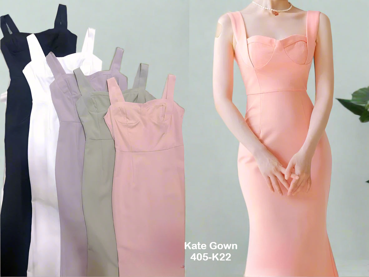 Graceful Sleeveless Spaghetti Strap Evening Dress 405-K22