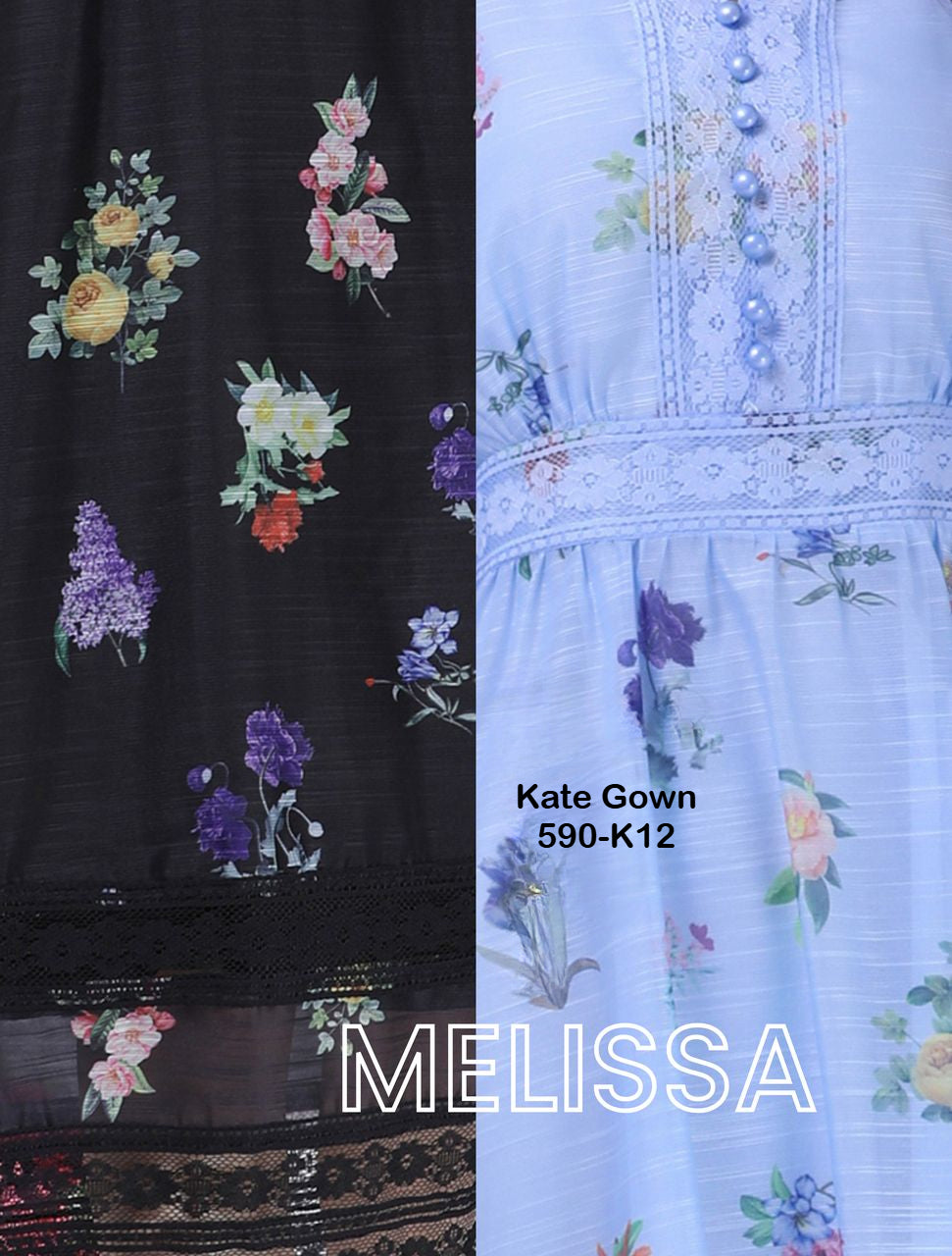 Elegant Organza Floral Office Dress 590-K12 by Kate Gown