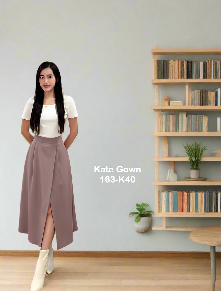 Korean Chic Midi Skirt 163-K40 by Kate Gown