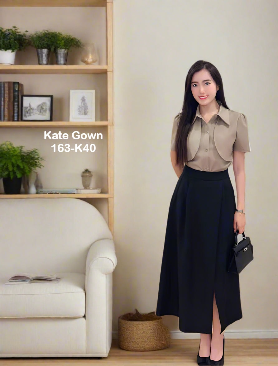 Korean Chic Midi Skirt 163-K40 by Kate Gown