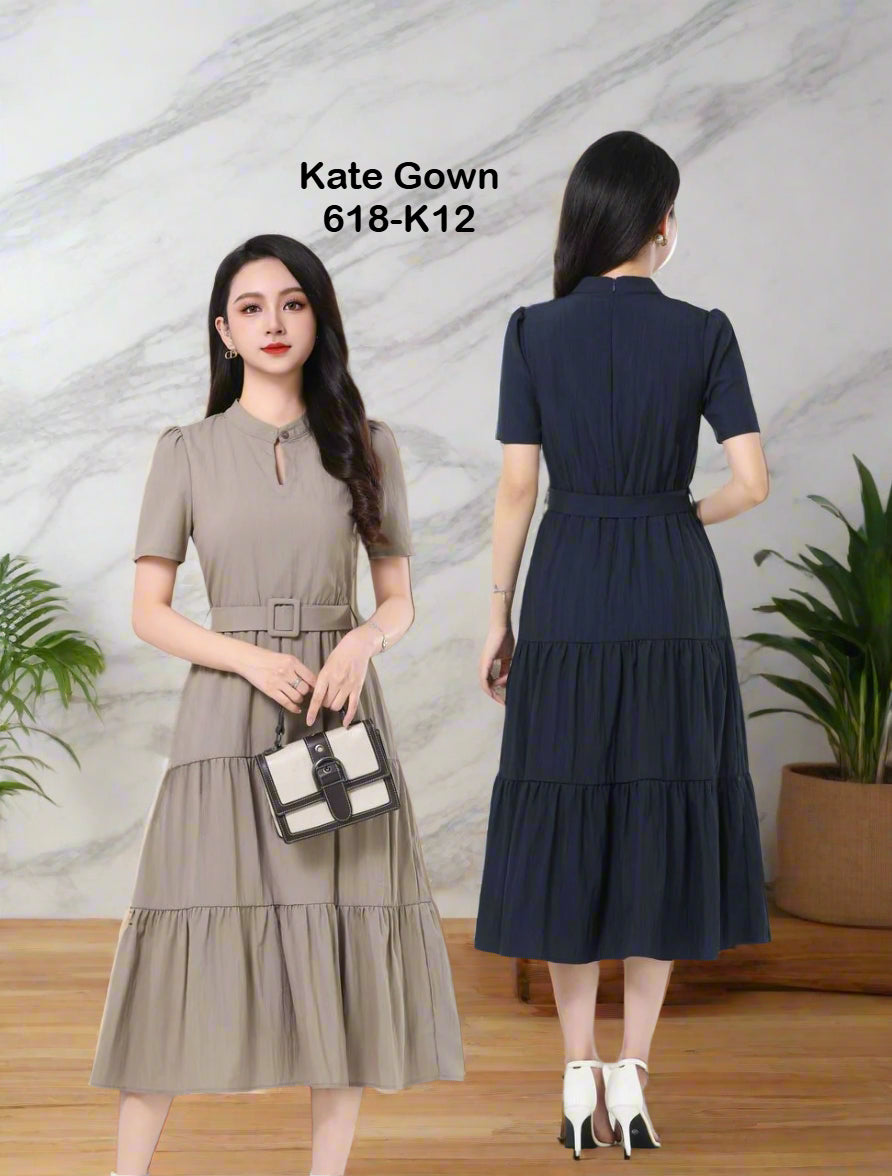 Elegant Korean Layered OL Dress 618-K12 by Kate Gown