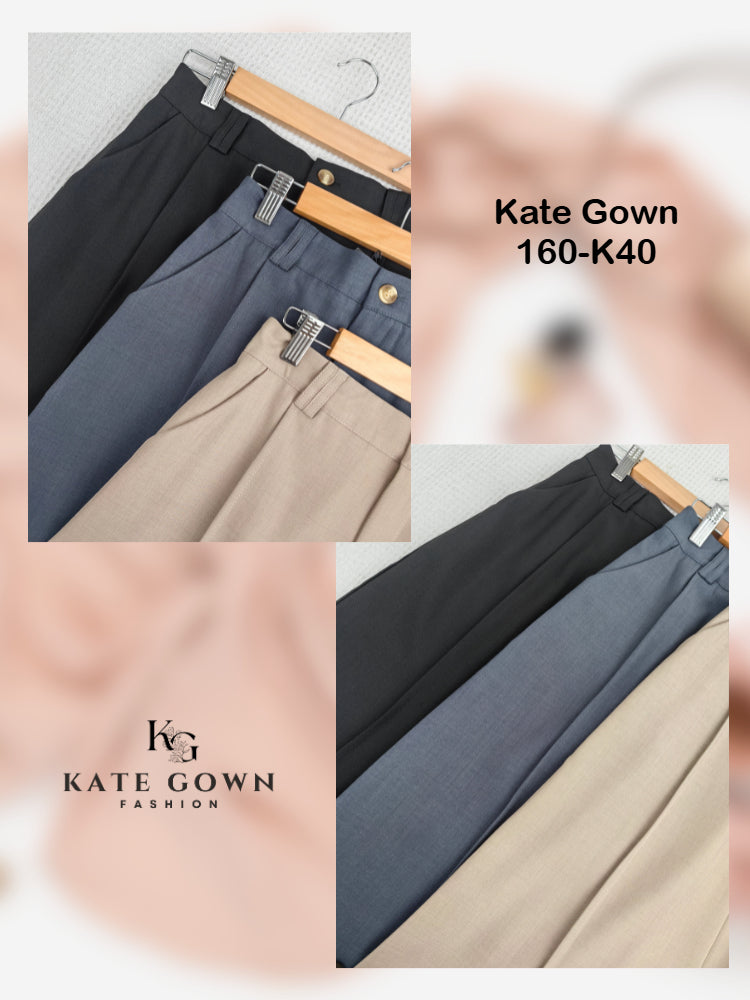 Elegant Korean Split Midi Skirt 160-K40 by Kate Gown