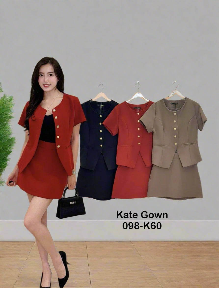 Chic Vest Mini Skirt Set 098-K60 by Kate Gown