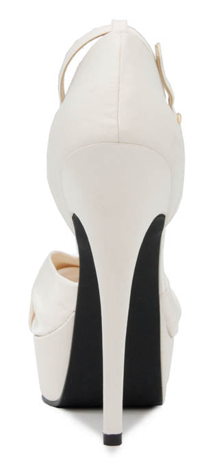 Naomi Ivory White Satin Wedding Shoes