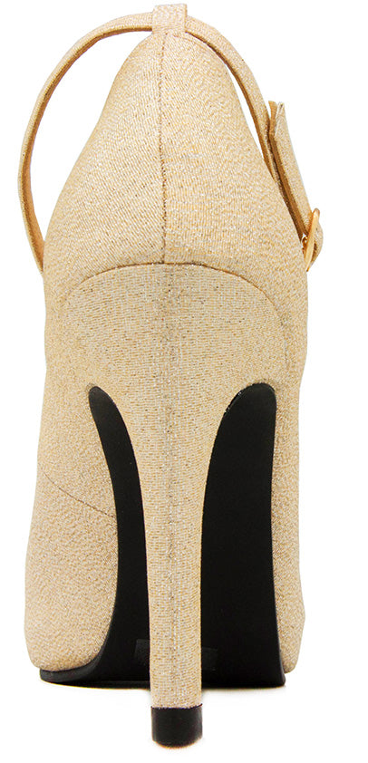 Rita Gold Glitter Wedding Shoes
