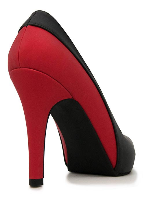 Rossie Red PU With Black PU Contrast Shoes