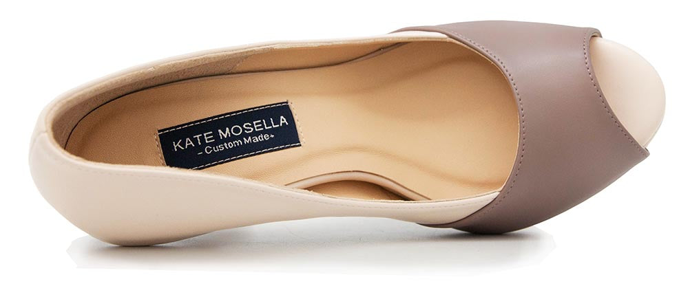 Kyra Beige And Taupe PU Shoes