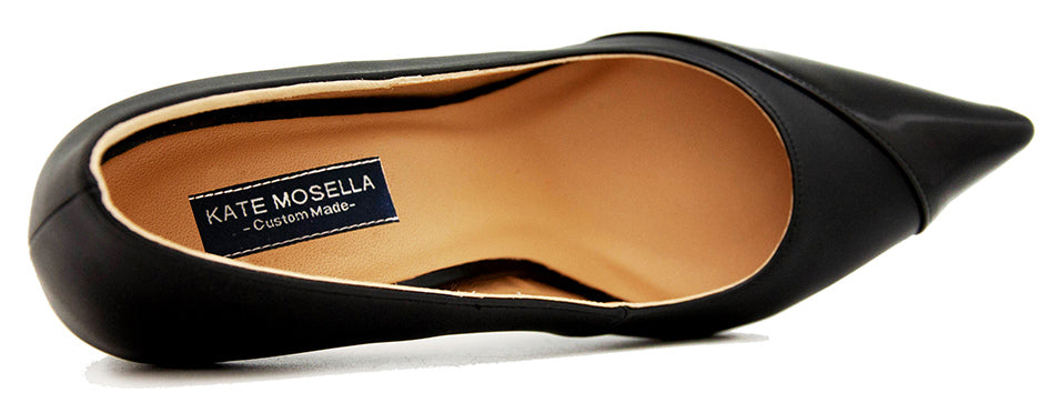 Regine Black PU With Black Patent Contrast Shoes