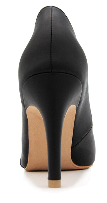 Regine Black PU With Black Patent Contrast Shoes