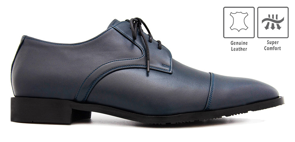 Samuel Blue Leather Custom Made Men's Shoes