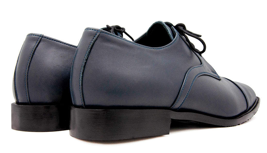 Samuel Blue Leather Custom Made Men's Shoes