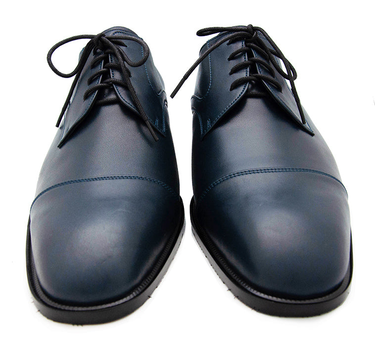Samuel Blue Leather Custom Made Men's Shoes