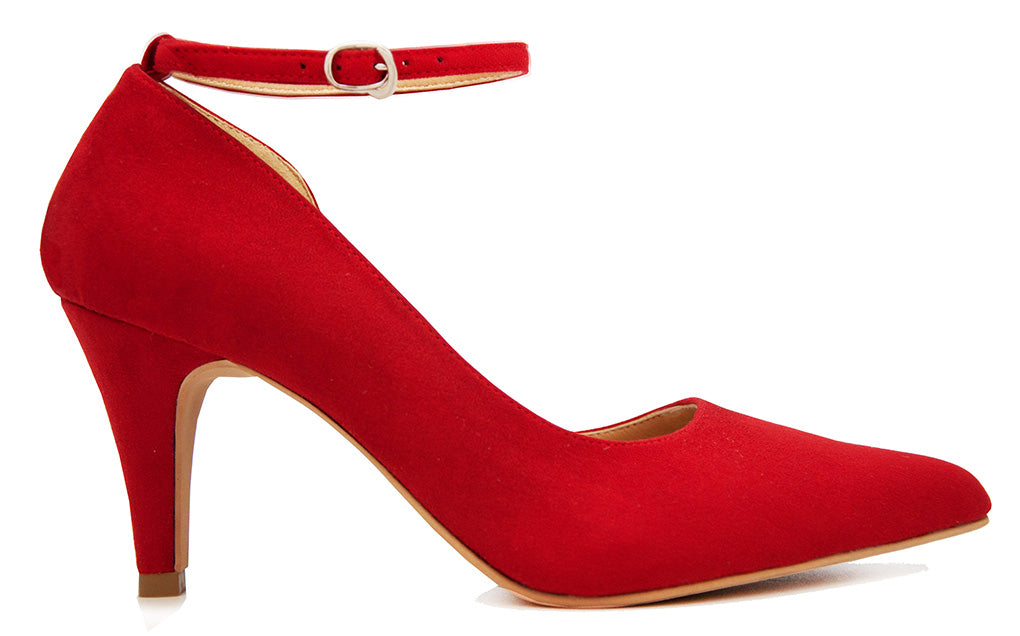 Eva Wine Red Suede Shoes