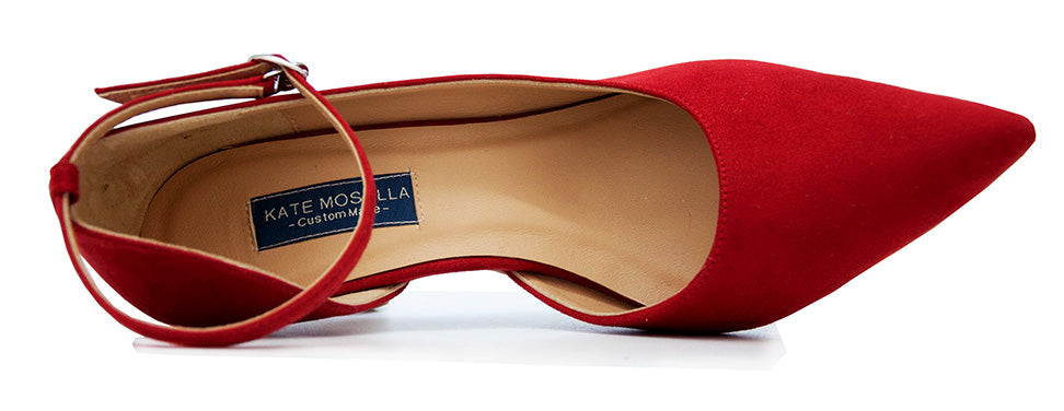 Eva Wine Red Suede Shoes