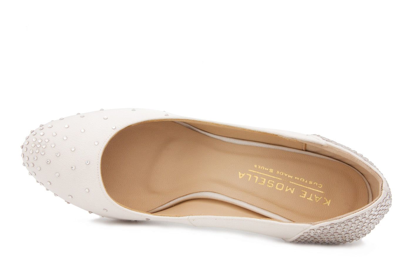 Elaine Ivory White Satin & Swarovski Rhinestone Wedding Shoes