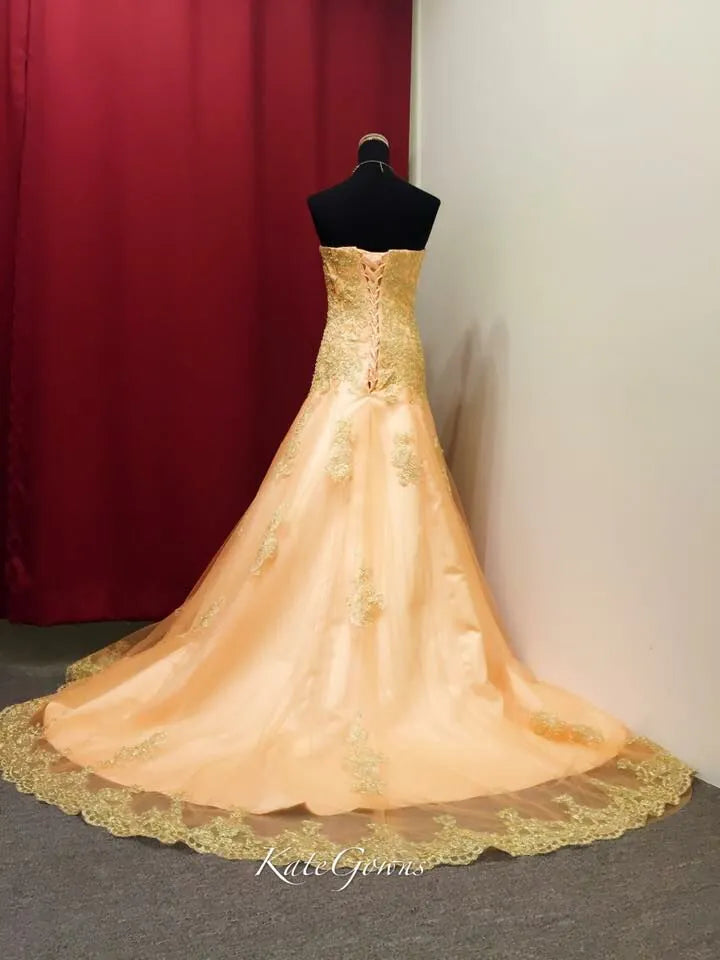 Tangerine Trumpet Bridal Gown (RD068)