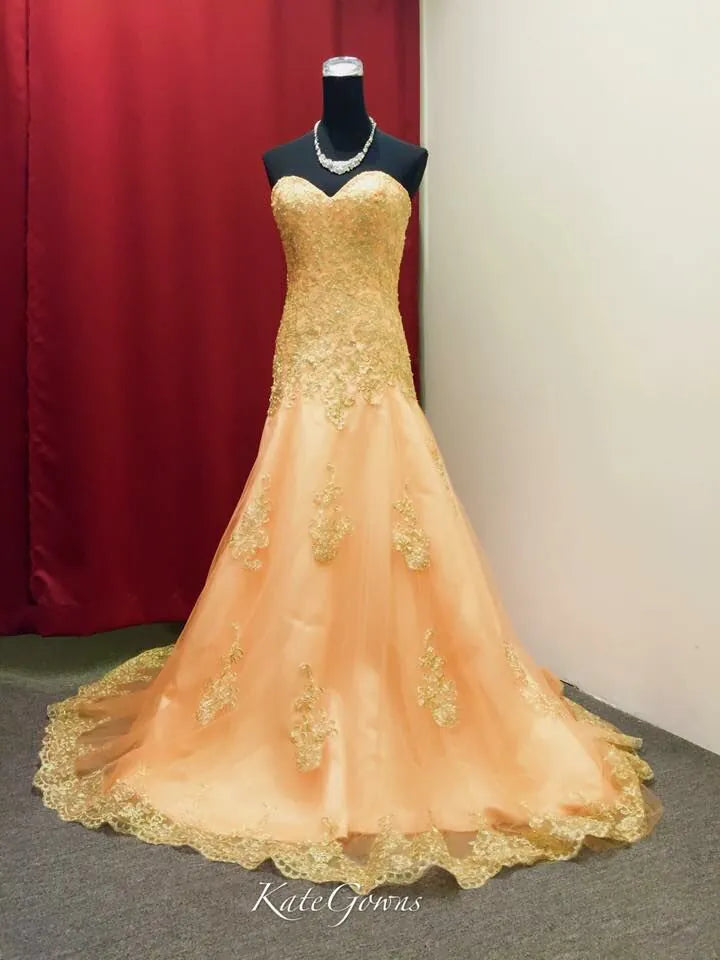 Tangerine Trumpet Bridal Gown (RD068)