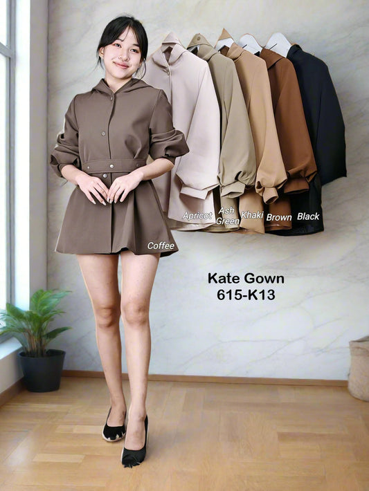 Stylish Spring-Autumn Hooded Casual Jacket 615-K13 by Kate Gown