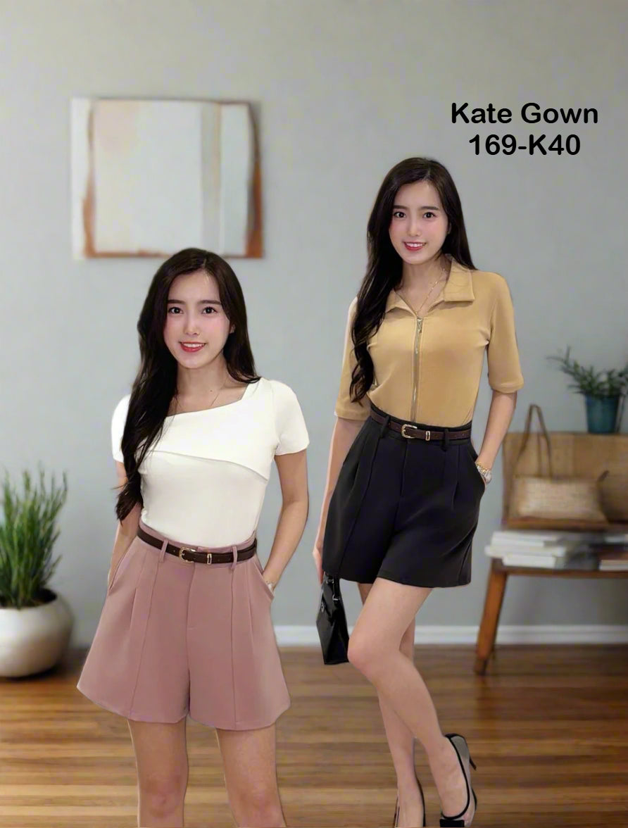 Chic Casual Shorts 169-K40 by Kate Gown