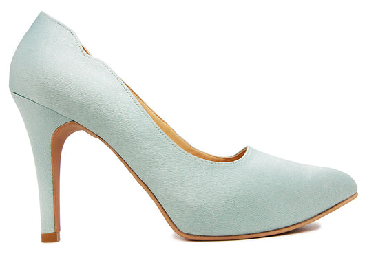 Charlotte Baby Blue Satin Wedding Shoes